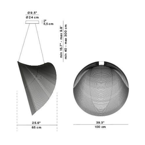 Luceplan Illan Pendel Ø: 100 cm - Birk