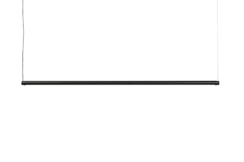 HAY Factor Linear Suspension Lamp Diffused L: 152 cm - Soft Black