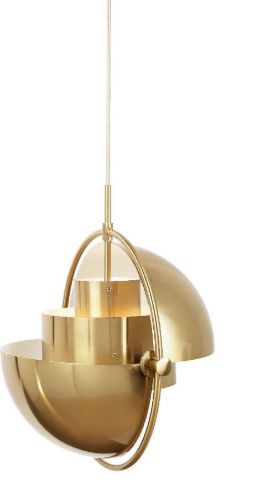GUBI Multi-Lite pendel Ø:36 cm Brass base - Shiny Brass skærm