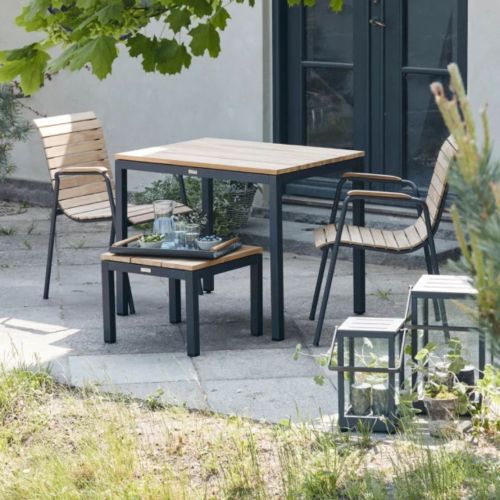 Mandalay Toscana Havebord L: 65 cm og 2 Bellevue Havestole - Antracit 