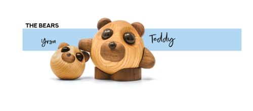 FableWood Bjørnen Yrsa Pick-Me-Up S H: 5 cm - Træ OUTLET