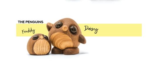 FableWood Pingvinen Freddy Pick-Me-Up S H: 5 cm - Træ
