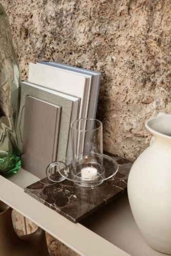 Ferm Living Tray for Plant Box Marble D: 17 cm - Dark Brown