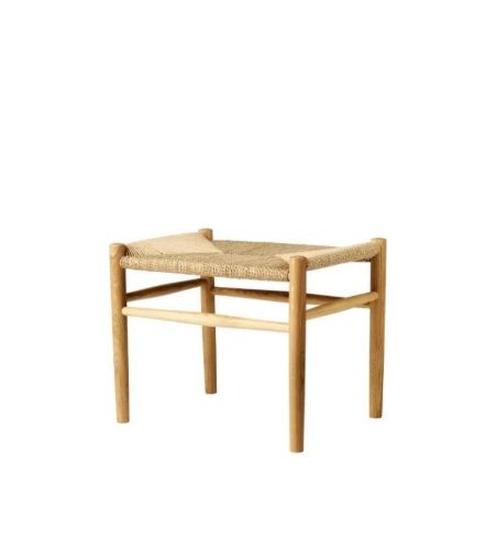 FDB Møbler J83 Skammel Jørgen Bækmark H: 41 cm - Natur Flet/Eg 