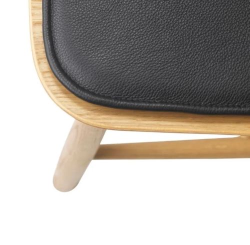 FDB Møbler R5 Nøje læderhynde til J46 39x37 cm - Sort Læder