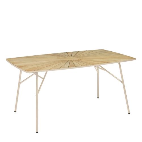 Mandalay Marguerit Havebord L: 144 cm - Teak/Taupe