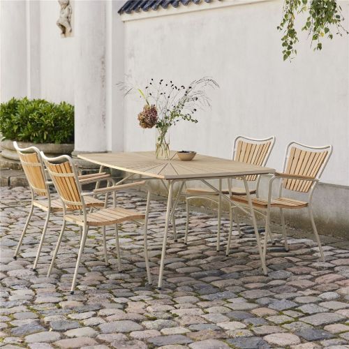Mandalay Marguerit Havebord L: 144 cm - Teak/Taupe