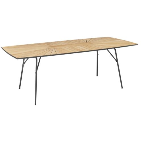 Mandalay Marguerit Havebord L: 200 cm - Antracit/Teak