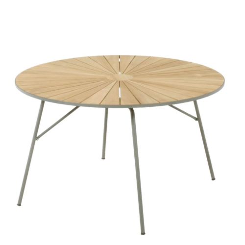 Mandalay Marguerit Havebord Ø: 110 cm - Teak/Olivengrøn