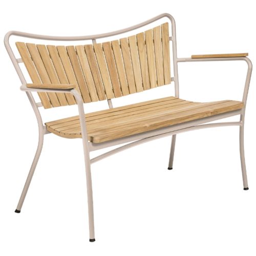 Mandalay Marguerit Havebænk L: 112 cm - Teak/Taupe