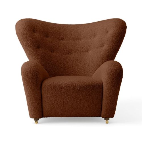Audo Copenhagen Den Trætte Mand Loungestol H: 88 cm - Dark Stained Oak/Baena 95
