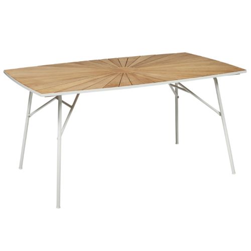 Mandalay Marguerit Havebord L: 144 cm - Teak/Hvid