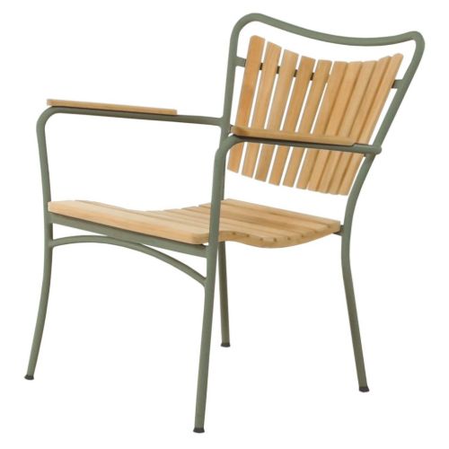 Mandalay Marguerit Lounge Stol - Teak/Olivengrøn
