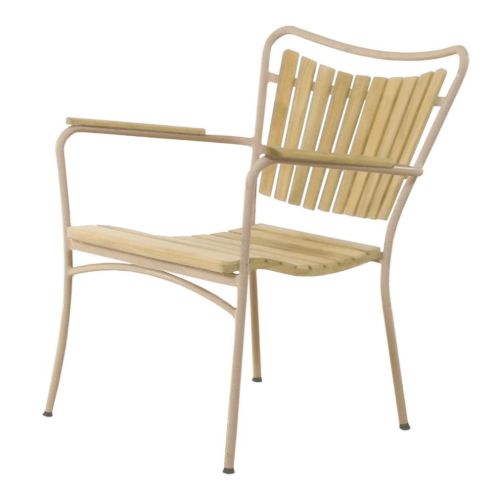 Mandalay Marguerit Lounge Stol - Teak/Taupe