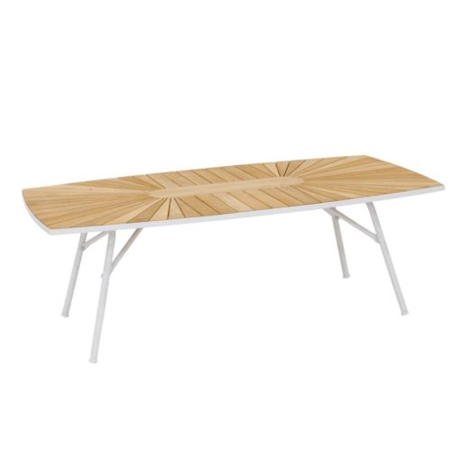 Mandalay Marguerit Loungebord L: 130 cm - Teak/Hvid