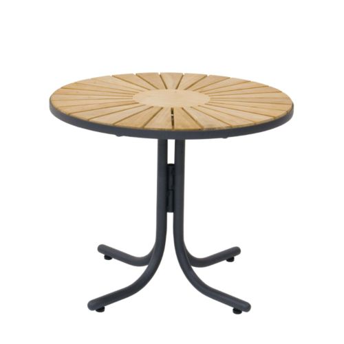 Mandalay Marguerit Loungebord Ø: 50 cm - Teak/Antracit