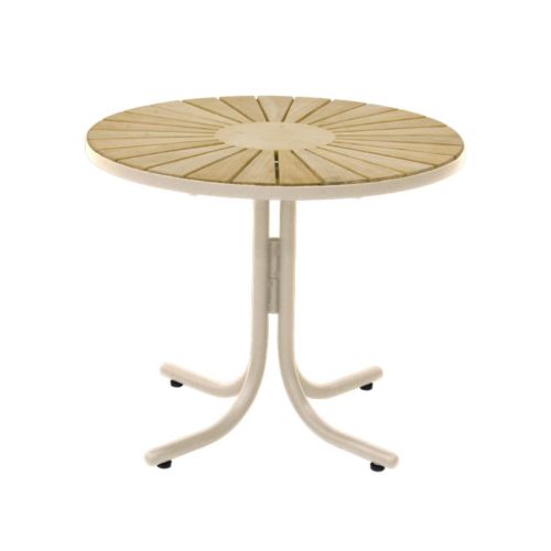 Mandalay Marguerit Loungebord Ø: 50 cm - Teak/Taupe