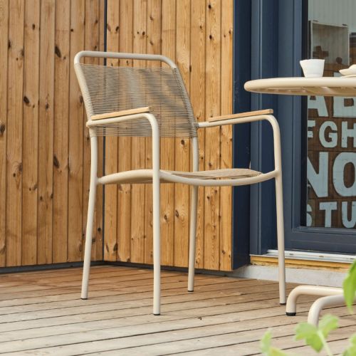 Mandalay Verona Havestol - Teak/Taupe UDSOLGT FOR SÆSON 2026