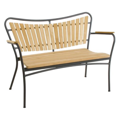 Mandalay Marguerit Havebænk L: 112 cm - Teak/Antracit UDSOLGT FOR SÆSON 2026