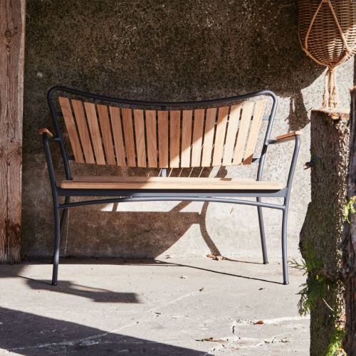 Mandalay Marguerit Havebænk L: 112 cm - Teak/Antracit UDSOLGT FOR SÆSON 2026